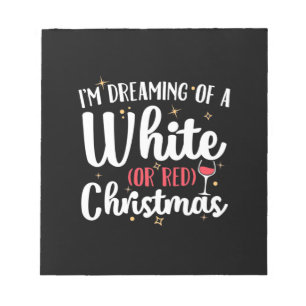 Julafton Gift Jag drömmer om en röd jul Vin Anteckningsblock