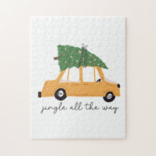 Julafton Gift Jingle hela vägen Pussel