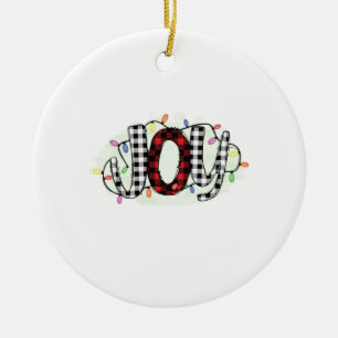 Julafton Gift Joy Jul Julgransprydnad Keramik