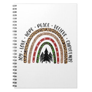 Julafton Gift Joy Kärlek Hope Peace Anteckningsbok