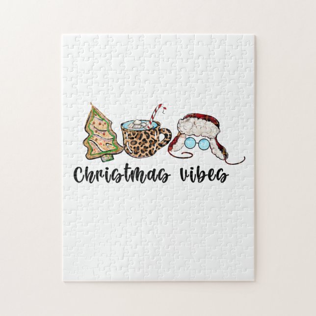 Julafton Gift jul Vibes Pussel (Vertikal)
