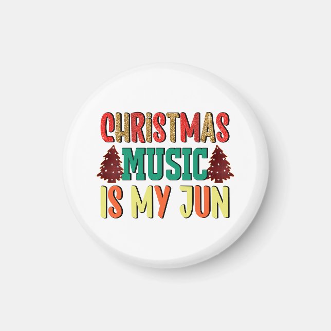 Julafton Gift | Julmusik är min jude Magnet (Framsidan)