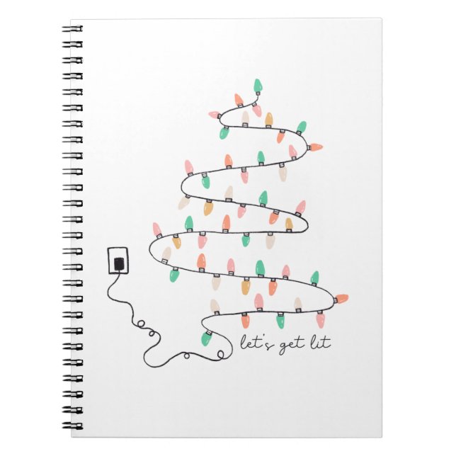 Julafton Gift, låt det bli lätt Anteckningsbok (Framsidan)