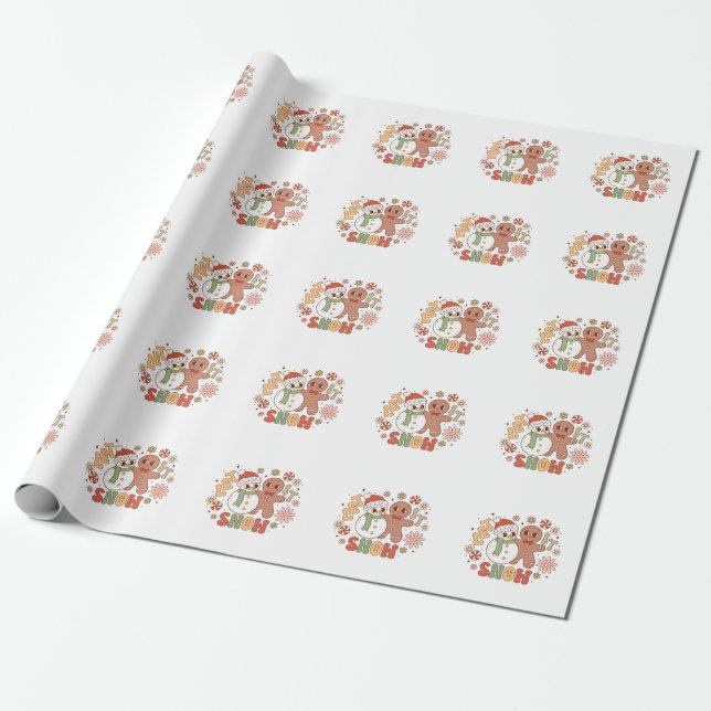 Julafton Gift Låt det snöa Presentpapper (Utrullad)