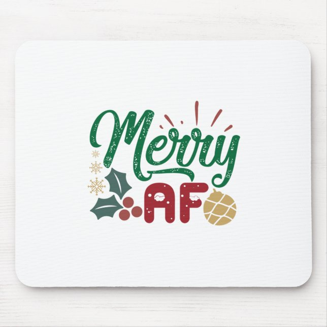 Julafton Gift | Merry AF Coola Sassy Musmatta (Framsidan)
