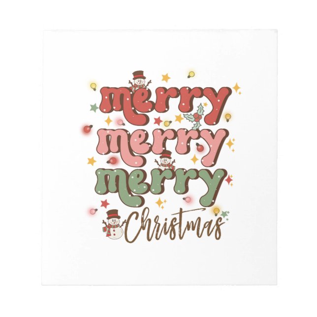 Julafton Gift Merry God jul Anteckningsblock (Framsida)