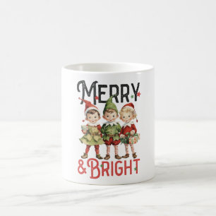 Julafton Gift Merry och Bright Kaffemugg