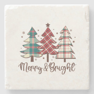 Julafton Gift Merry och Bright Stenunderlägg