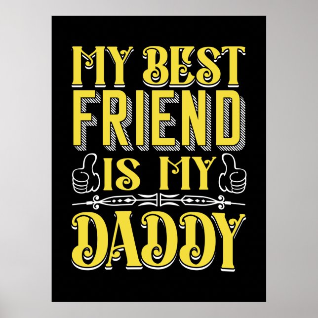 Julafton Gift | Min bästa vän är pappa Poster (Framsidan)