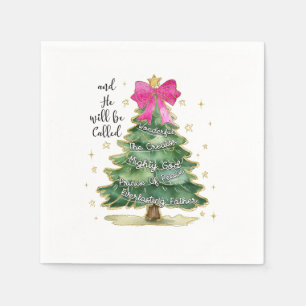 Julafton Gift och han kommer att kallas God jul Pappersservett