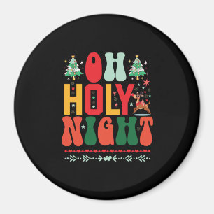 Julafton Gift Oh Heliga Natt Magnet