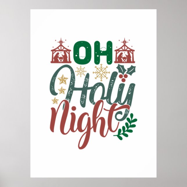 Julafton Gift | Oh Heliga Natt Poster (Framsidan)