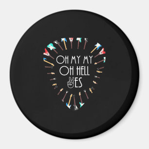 Julafton Gift Oh My Guitar Oh Fan Ja Magnet