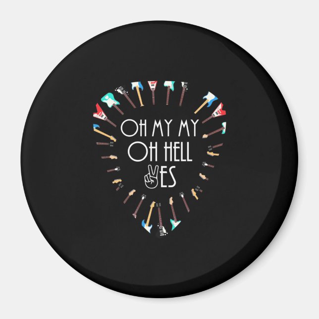 Julafton Gift | Oh My Guitar Oh Fan Ja Magnet (Framsidan)