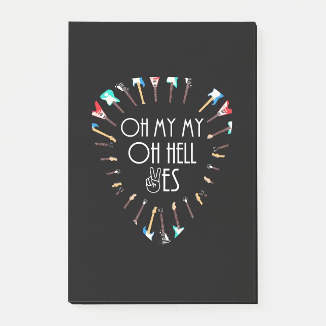Julafton Gift | Oh My Guitar Oh Fan Ja Post-it Block (Framsida)