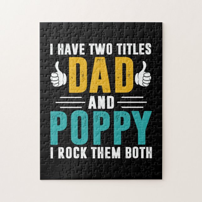 Julafton Gift | Pappa och vallmo I Sten Pussel (Vertikal)