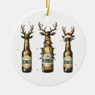 Julafton Gift Reinbeer Reinbeer Reinbeer Reinbeer Julgransprydnad Keramik