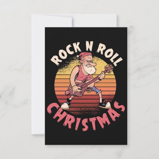 Julafton Gift | Rock N Roll jul OSA Kort (Framsida)