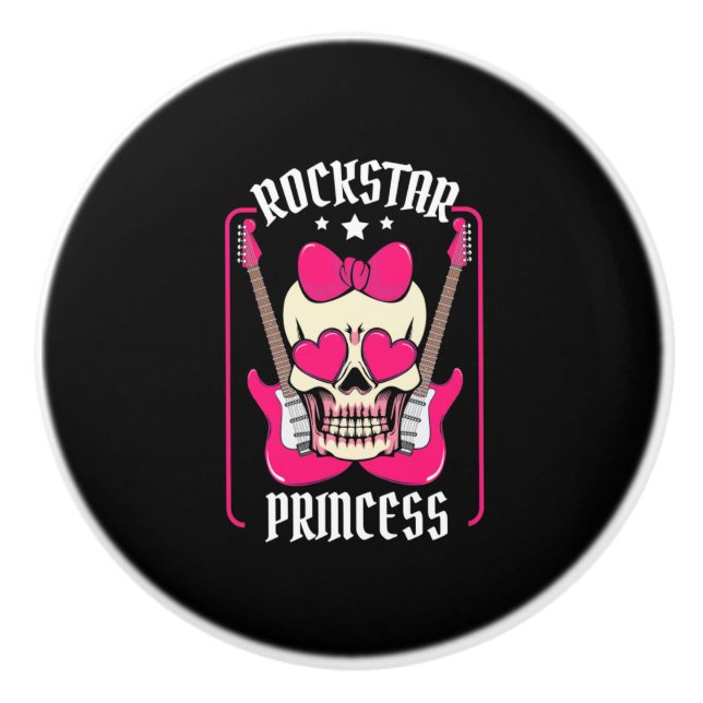 Julafton Gift | Rockstar Princess Skull Knopp (Framsidan)
