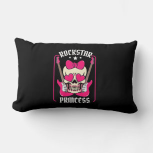 Julafton Gift Rockstar Princess Skull Lumbarkudde