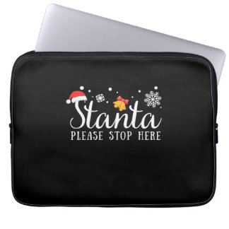 Julafton Gift Santa, stanna här Laptop Fodral