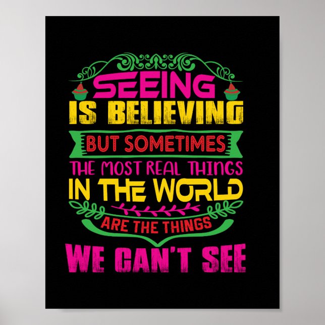 Julafton Gift Seeing tror Poster (Framsidan)