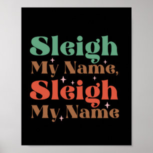 Julafton Gift Sleigh My Namn Poster