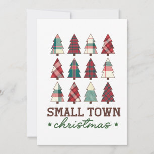 Julafton Gift Small Town Jul Inbjudningar
