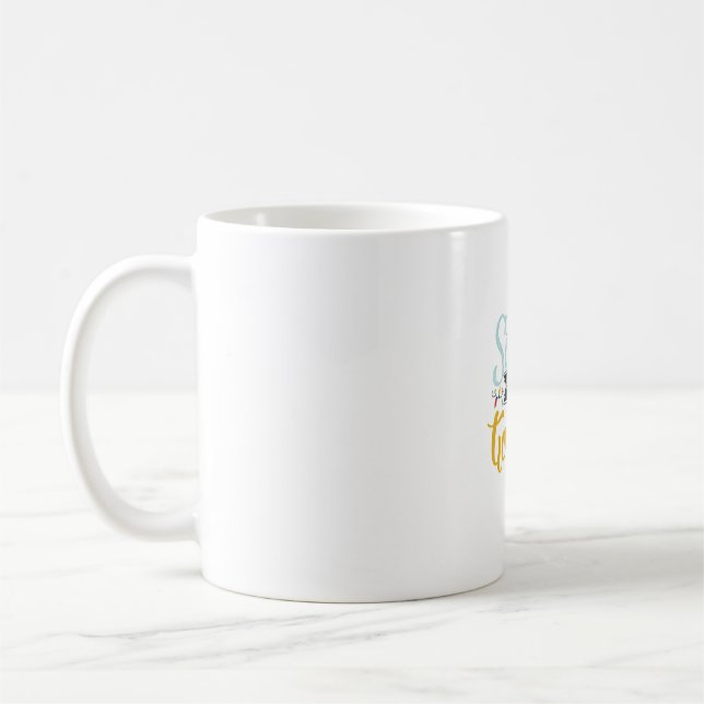 Julafton Gift | Sött men trådlöst Kaffemugg (Vänster)