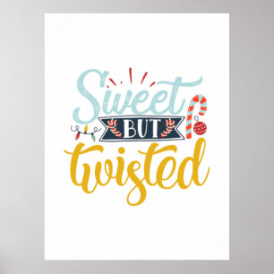Julafton Gift Sött men trådlöst Poster