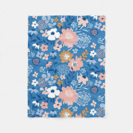 Julafton Gift-strukturdesign med enkla blommor Fleecefilt