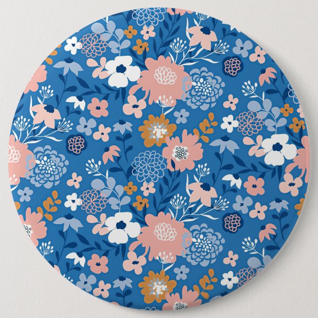 Julafton Gift-strukturdesign med enkla blommor Knapp (Framsida)