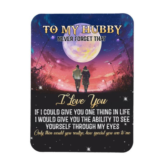 Julafton Gift | Till min Hubby I Kärlek You Magnet (Vertikal)