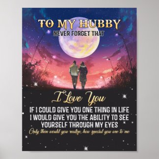 Julafton Gift | Till min Hubby I Kärlek You Poster