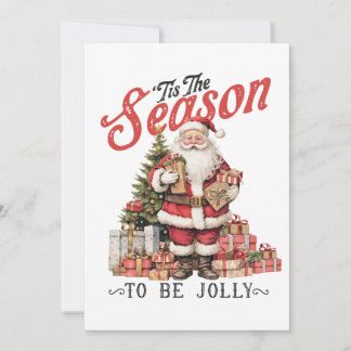 Julafton Gift Tis Season Julkort