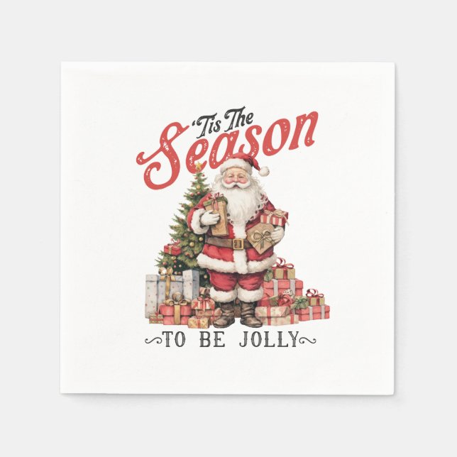 Julafton Gift Tis Season Pappersservett (Framsidan)