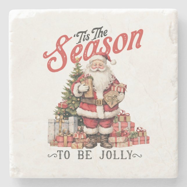 Julafton Gift Tis Season Stenunderlägg (Framsidan)