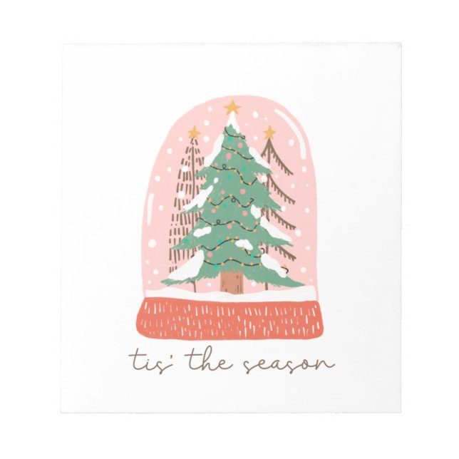 Julafton Gift Träd Tis Season Anteckningsblock (Framsida)
