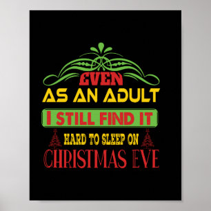 Julafton Gift-viloläge vid jul Kväll Poster