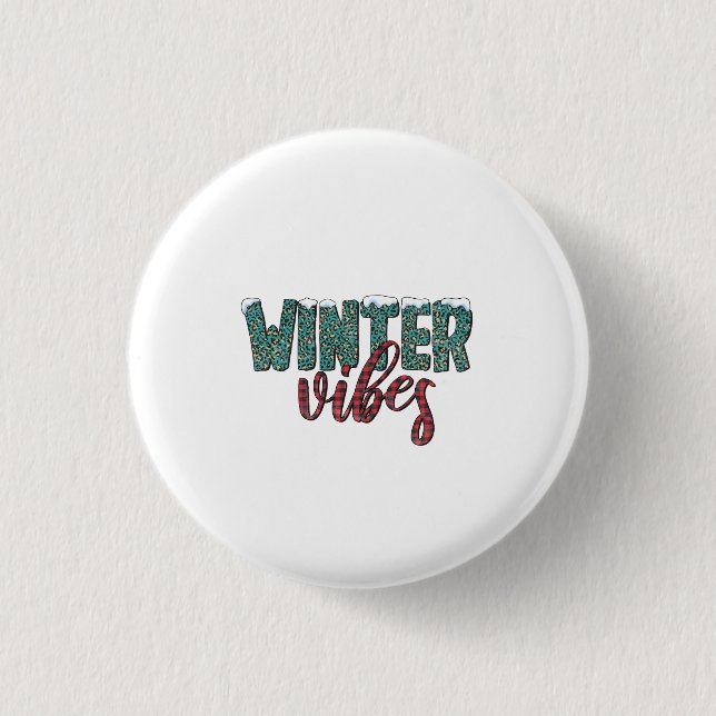 Julafton Gift Winter Vibes Knapp (Framsida)