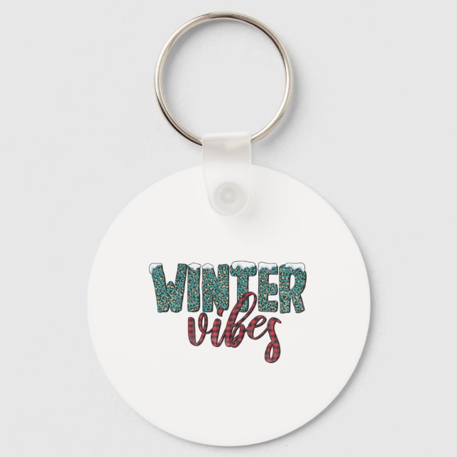 Julafton Gift Winter Vibes Nyckelring (Framsida)