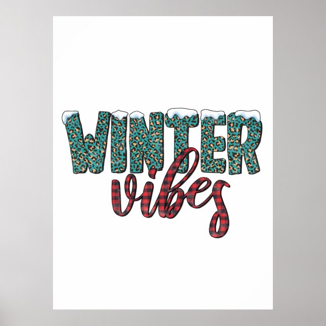 Julafton Gift Winter Vibes Poster (Framsidan)