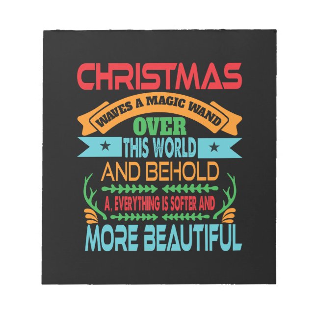 Julafton Gisse jul Vågar A Magic Trollspö Anteckningsblock (Framsida)