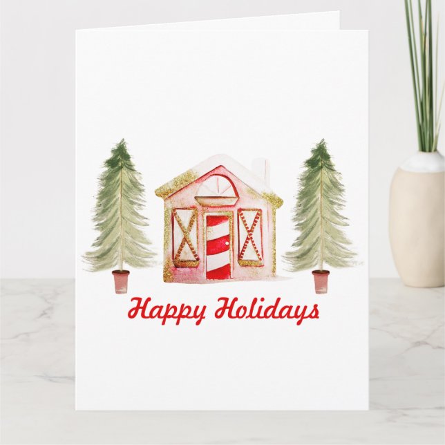 JULAFTON Gnome Design 4 Kort (Framsida)