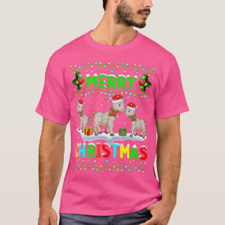 Julafton Goat Lighting Santa Hat God jul Goat T Shirt