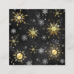 Julafton Golden Snöflingor på svart bakgrund