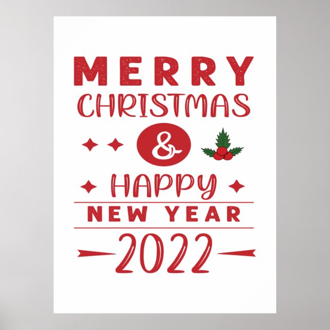 Julafton Gott nytt år 2022 Poster (Framsidan)