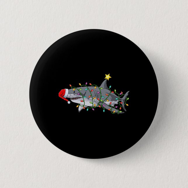 Julafton Graphic jul Shark Roligt Shark jul Knapp (Framsida)