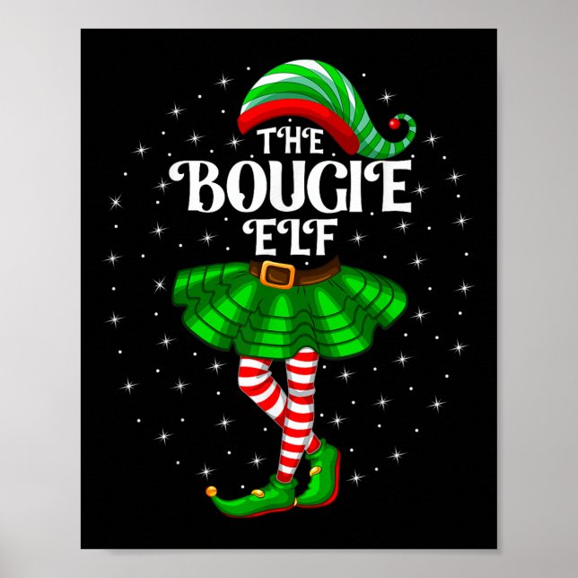 Julafton Group Matching Women Girls the Bougie Elf Poster (Framsidan)