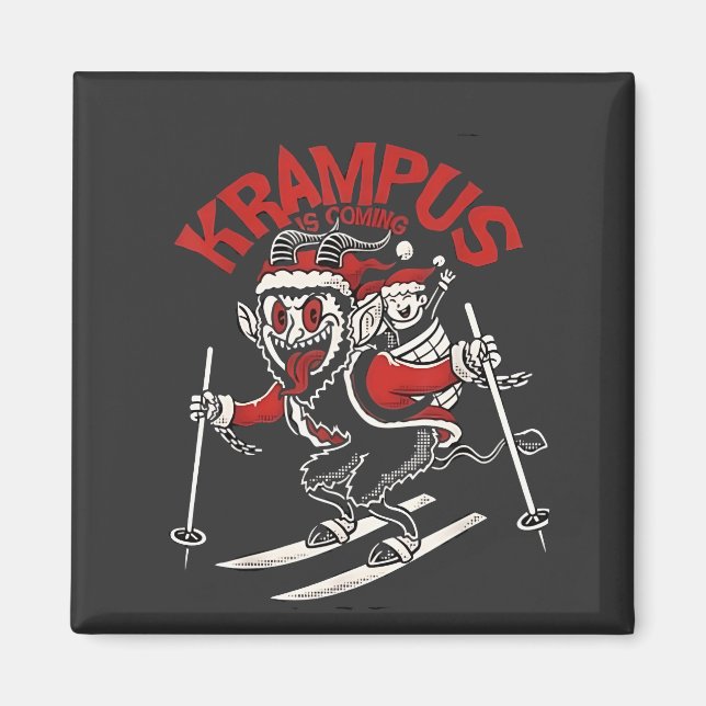 Julafton Gruss Vom Krampus jul Djävulen Magnet (Framsidan)
